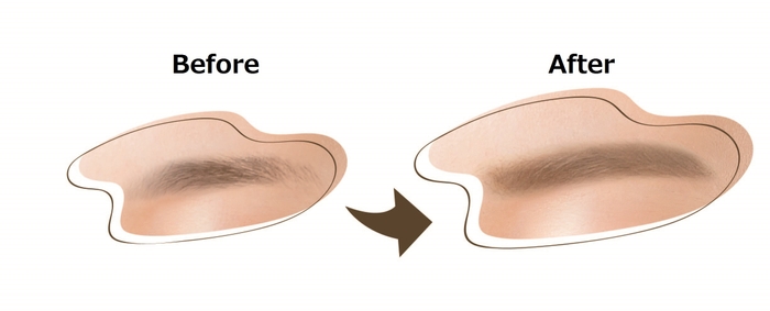 Kパレット ラスティングアイブロティントペンBefore/After