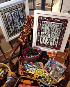 色鮮やかなティンガティンガ・アートや アフリカン雑貨 ※イメージ