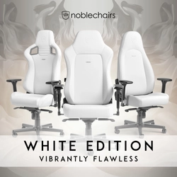 背もたれ・座面が完全ホワイトのゲーミングチェア  noblechairsのハイグレードシリーズ 「ホワイトエディション」を2月10日発売