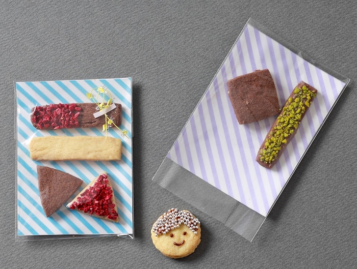 まる さんかく しかくクッキー ラッピング例