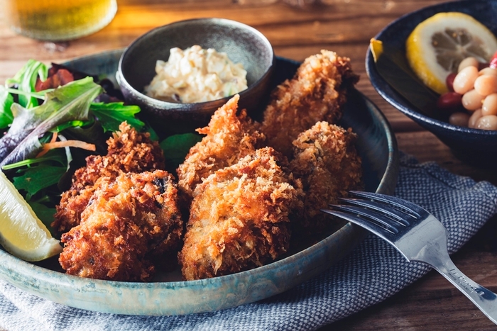 カキフライ 調理例