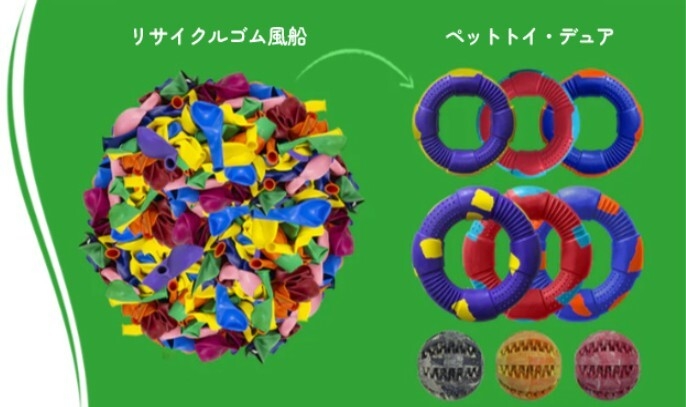 廃ゴム風船をリサイクル
