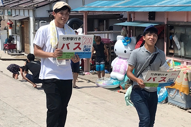 現地での実証実験の様⼦