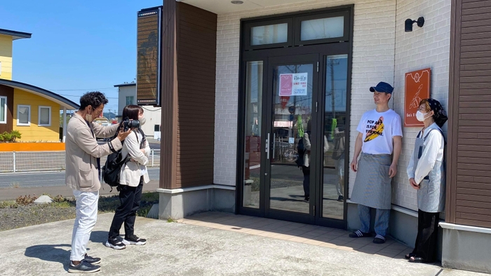 「のしろでんごんばん」取材風景(2)