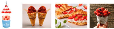 左から)Cafe de paris JAPAN/The Beet/Strawberry Café/Berry coco