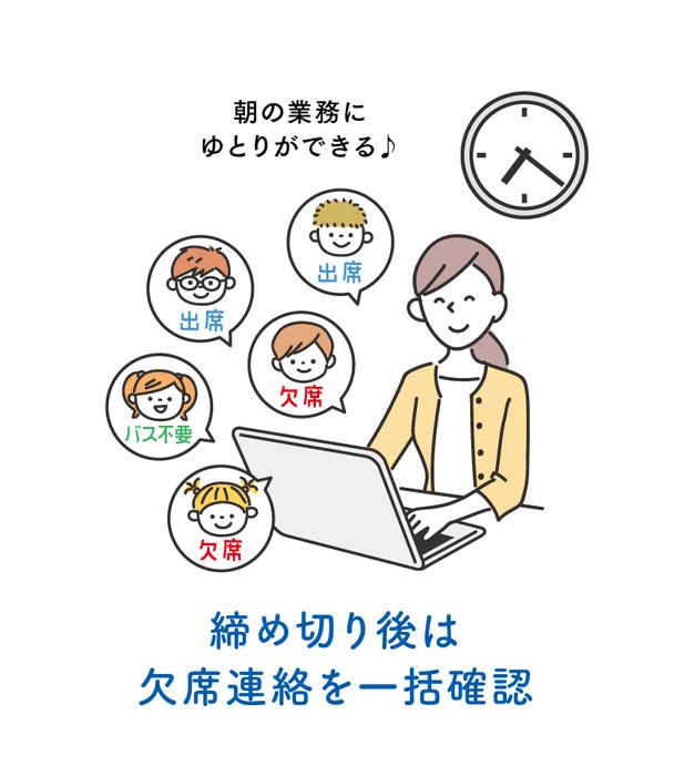 欠席遅刻早退連絡機能イメージ