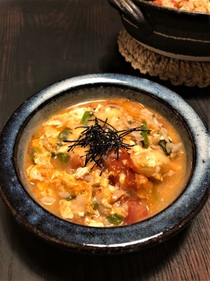脂肪燃焼!旨辛キムチのチーズinトマトリゾット