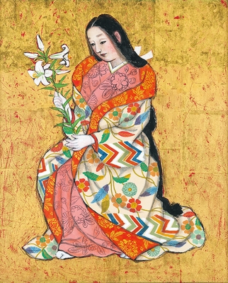 堂本印象　細川ガラシャ夫人(大阪玉造教会壁画下絵)　1962年
