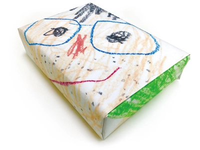 子どもたちが描いた似顔絵で包装してプレゼント！ つつみ屋工房「父の日オリジナルラッピングキャンペーン」