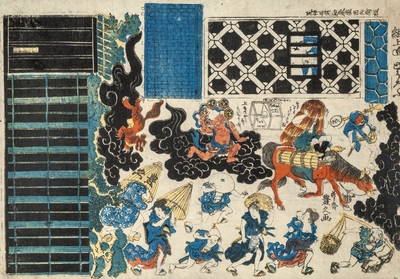 Photo.10 組上廻どうろふ(雷) 二代歌川豊久 天保(1830~1844)頃 個人蔵