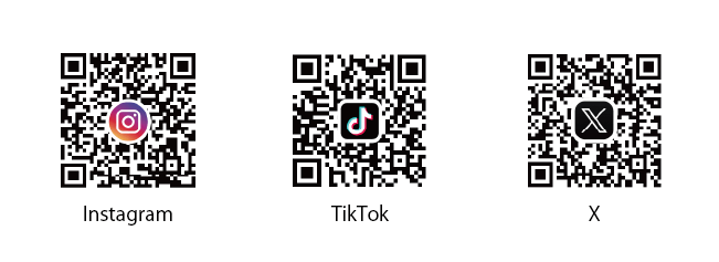 Instagram・TikTok・X　二次元コード