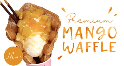 マンゴー好きにはたまらない！ 名古屋のワッフルアイス専門店「Popping Waffle」から 旬のマンゴーを使った季節限定メニュー6/1発売