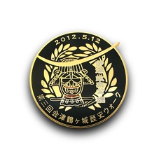 ◆PINS FACTORY（ピンズファクトリー）◆　ピンズ実例No.684会津若松観光物産協会　様　「ウォーキング参加賞」