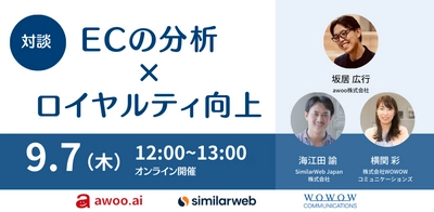 WOWOWコミュニケーションズ、awoo株式会社、 SimilarWeb Japan株式会社との共催セミナー 『【対談】ECの分析×ロイヤルティ向上』を開催