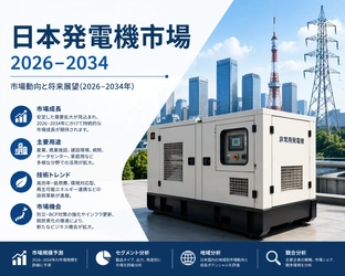日本の発電機市場規模、2034年までに26億米ドルに到達――2026年～2034年の年平均成長率は6.29%
