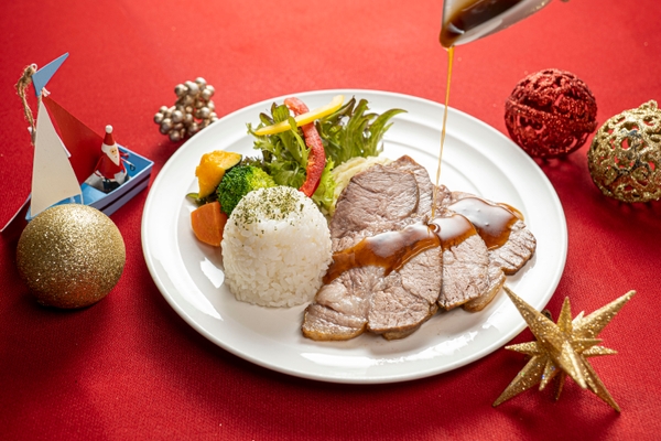 ▲クリスマス限定 ローストポークプレート
