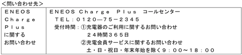 全長５．５ｍ以下のＥＶトラックが利用可能なサービスステーションについて　～「ＥＮＥＯＳ Ｃｈａｒｇｅ Ｐｌｕｓ」がＥＶトラックの経路充電ニーズにお応えします！～