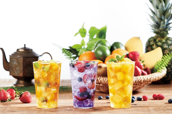 フルーツティー(マンゴーティー右)