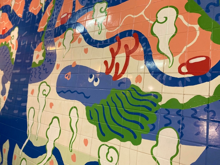 藝術喫茶清水温泉 内部壁画