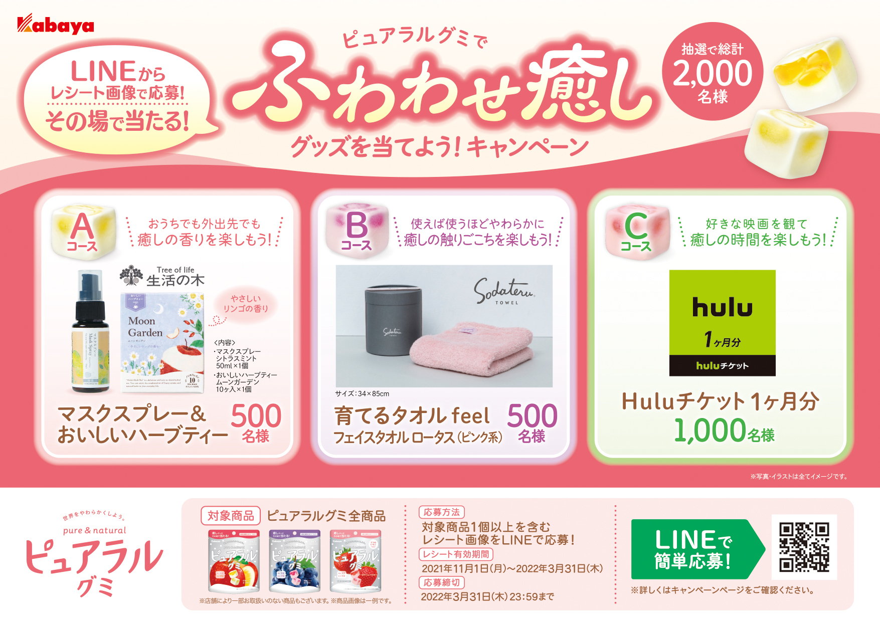 そとフワ、なかプル食感の「ピュアラルグミ」シリーズが冬季限定パッケージに！冬の新フレーバー「2つのいちご」が期間限定で登場！