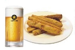 トーキングゴリラ&デブー限定メニュー「黒ラベル&ごぼう揚げ」