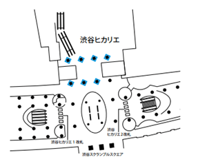 TOQサイネージピラー東横線渋谷駅ヒカリエ改札前