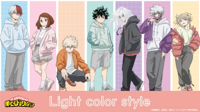 カラフルな私服姿のヒーローと敵“ヴィラン”が登場？！ 新規描き下ろしビジュアルグッズ『Light color style』が登場！