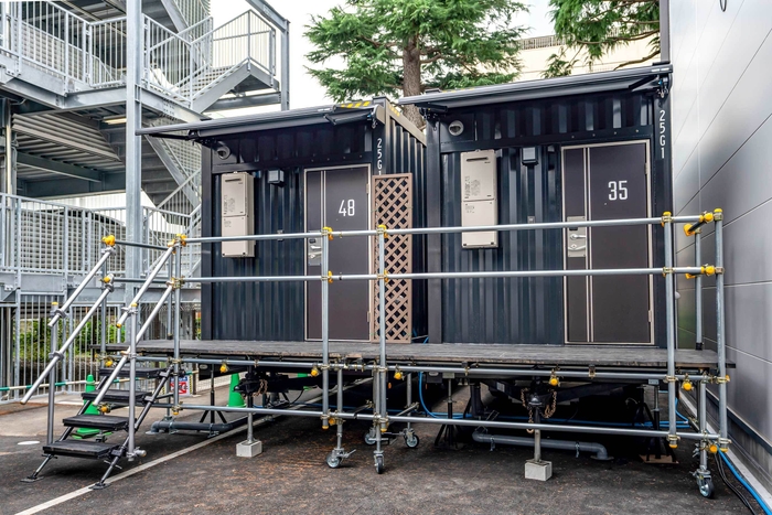 レスキューホテル 設置の様子(2020年6月/東京都三鷹市)