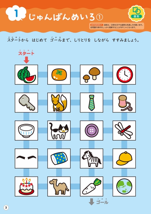 ちえあそび じゅんばんめいろ