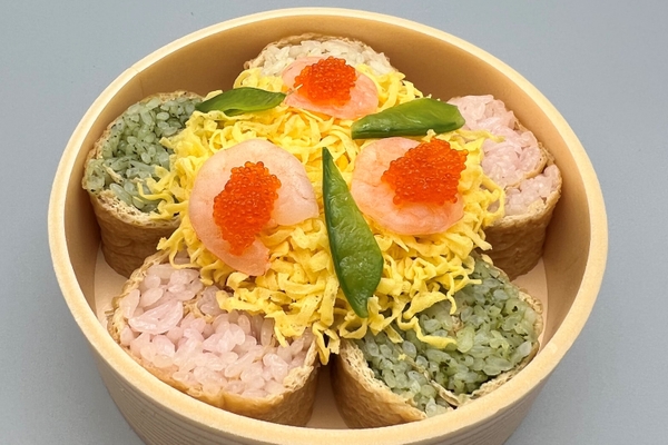 福寿家の鮮やか三色ちらし伊奈利　１箱１，４８０円（税込）