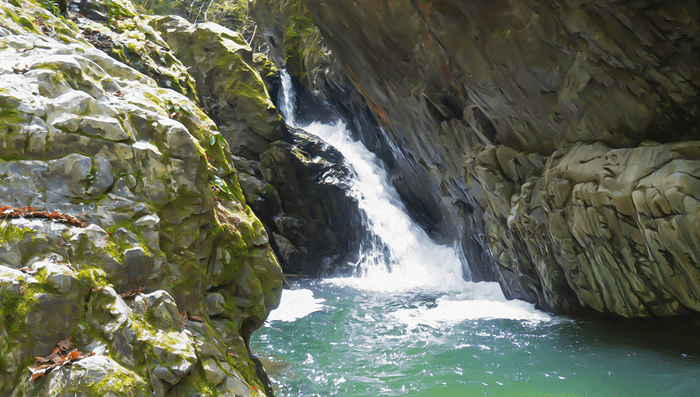 くらかけの滝・滝壺