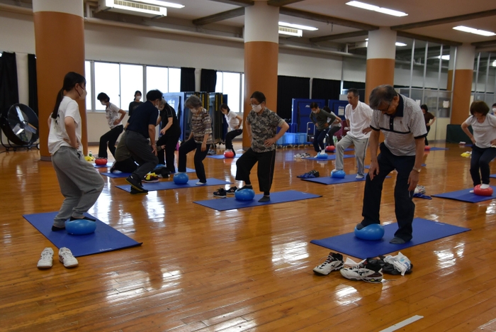 健康運動に取り組む受講者