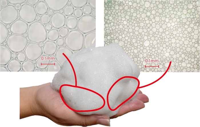 大きな泡と細かな泡