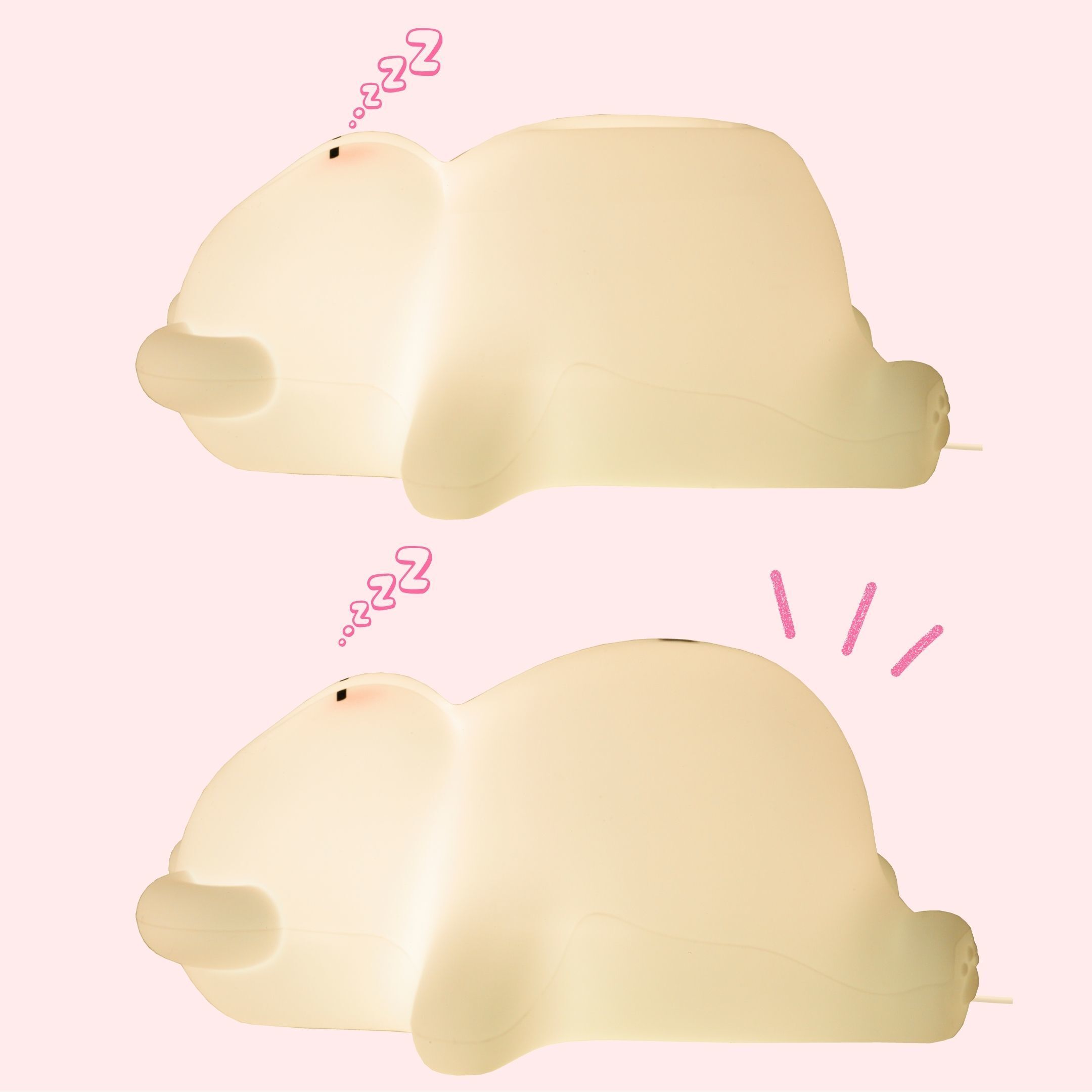 ぐっすりクマさんのシリコンライト お腹がふくらむ