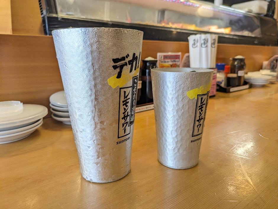 タンブラー比較(カウンター席)