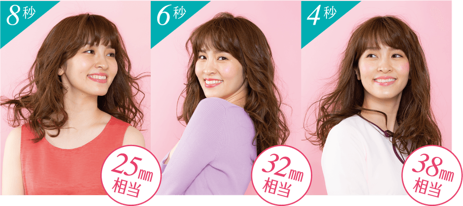 「ベビリス ミラカール ゆるふわスチーム」でカールアイロン25,32,38mm相当の“ゆるふわ”カールを実現