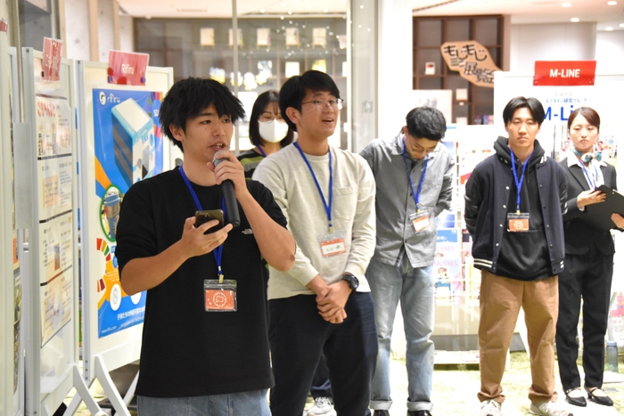 プロスポーツビジネス研究会の増谷翔一郎さん(法学部2年)