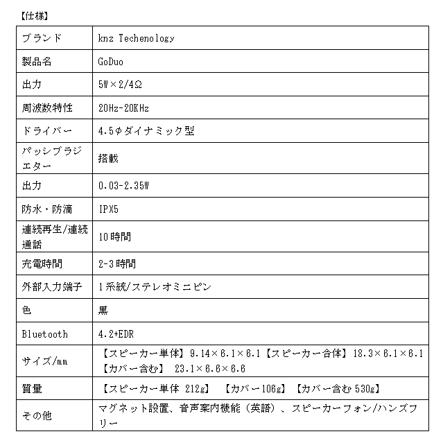 仕様