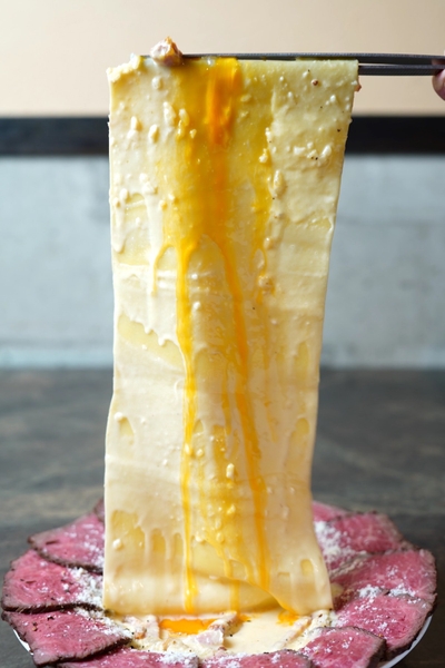 長さ50cm 横幅20cmの特注一枚麺