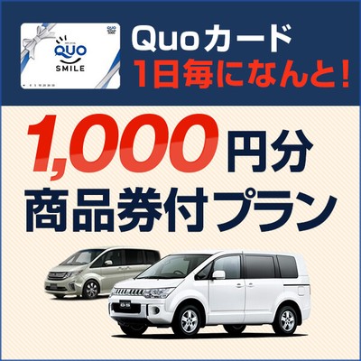 【人気プラン】1日毎にQUOカードが1,000円分もらえる