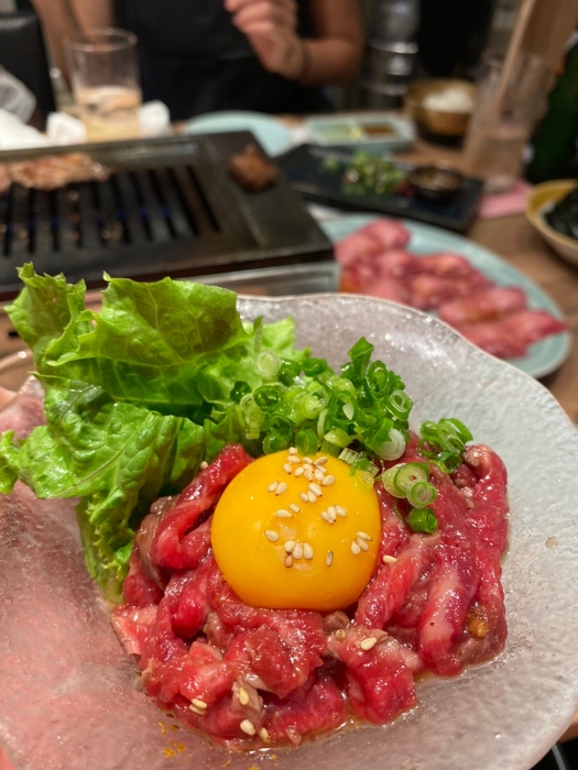 肉しんの新鮮な「ユッケ」