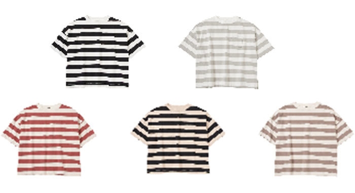 ●ワイドボーダーポケットTシャツ SIZE:FREE