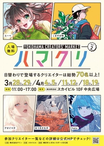 「YOKOHAMA CREATORS' MARKET(ハマクリ)Vol.2」 出展クリエイター&ノベルティ・グッズ決定！　 昨年10月の初開催が好評につき、横浜にて第2回開催　 ～スカイビルで、新たなクリエイターに出会える8日間～