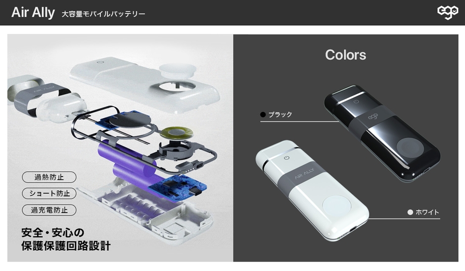 カラーはホワイトとブラックの二色をご用意