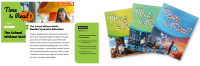 「Time to Read」のレッスンスライドと予習・復習用テキスト