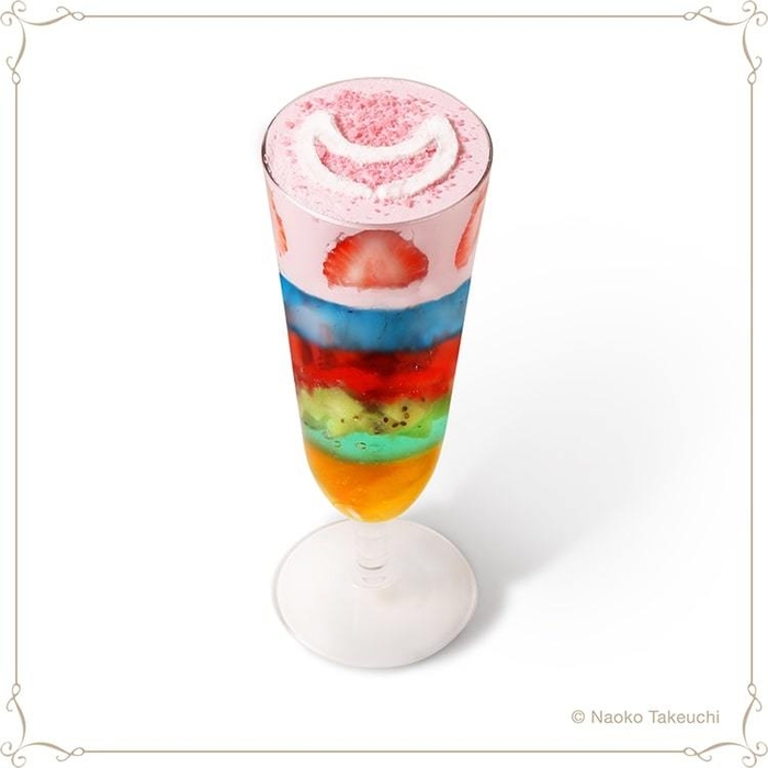 セーラー5戦士のレインボーパフェ