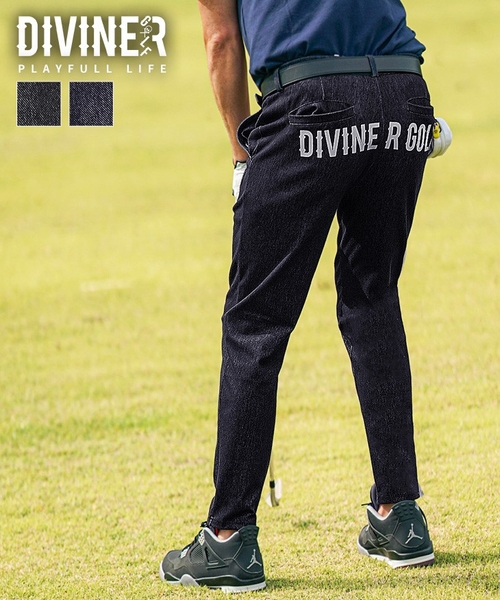 ストレッチデニムバックロゴパンツ