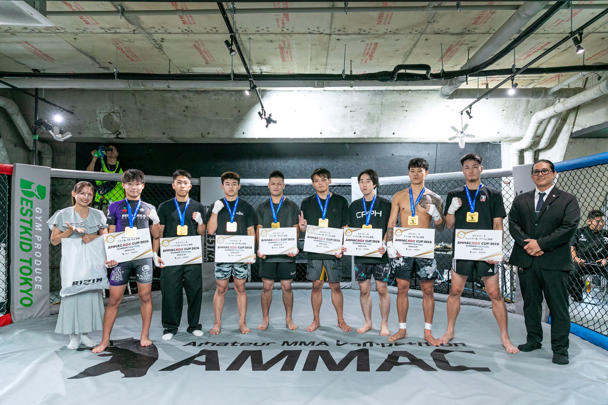 RIZINの審判も務めるJMOCが競技運営!中学3年生がアマチュアMMAカテゴリーAで優勝「AMMAC RDX CUP 2026 -SUMMER FESTIVAL-」が閉幕