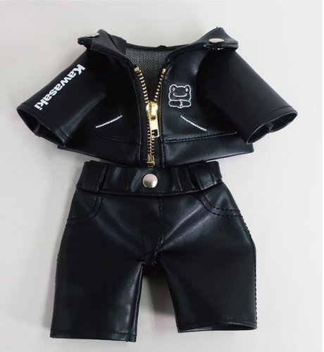 ●カワサキ×かえるのピクルス BD用限定コスチューム ライダースジャケット+パンツ 　￥2,420（税込）/上下全長約19㎝