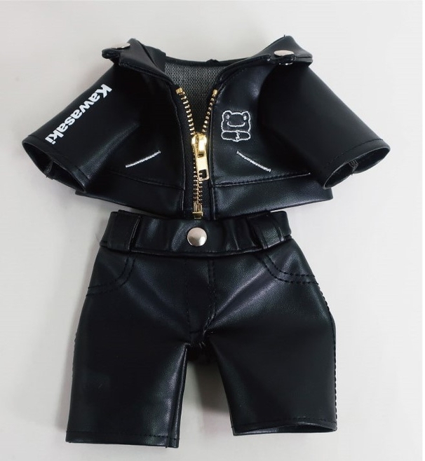 ●カワサキ×かえるのピクルス BD用限定コスチューム ライダースジャケット+パンツ ¥2,420(税込)/上下全長約19㎝
